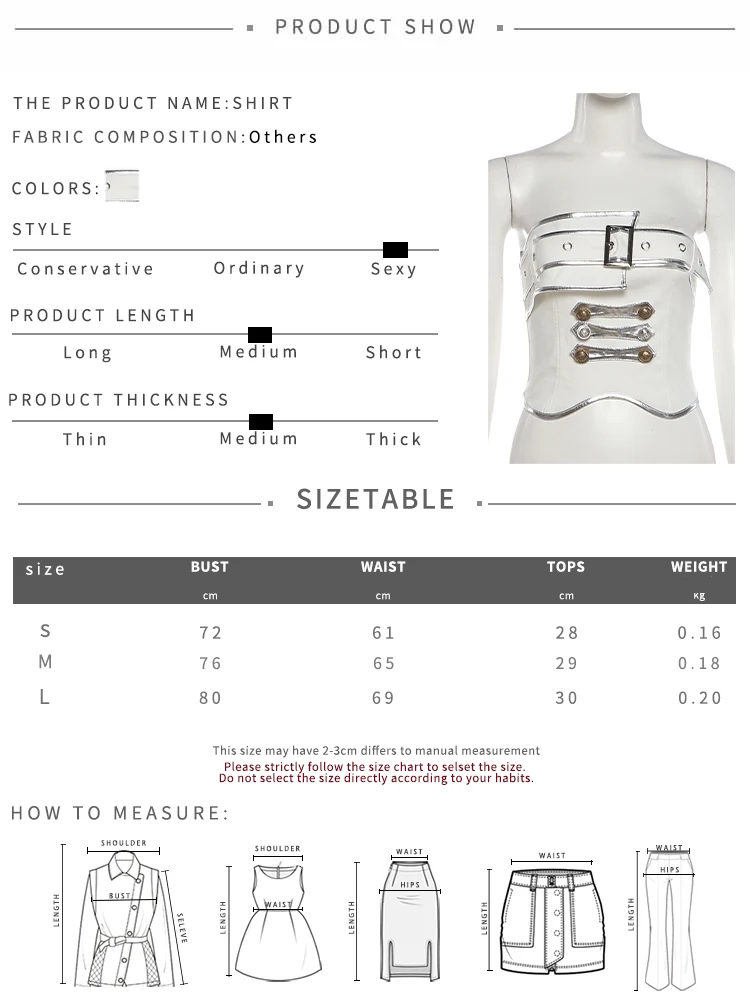 Weird Puss Tanktops mit Gürtelschnallen-Dekoration für Damen, doppelreihig, unregelmäßiger Saum, schmal geschnitten, für Musikfestivals, modisch, heiß, Streetwear – Detail 1