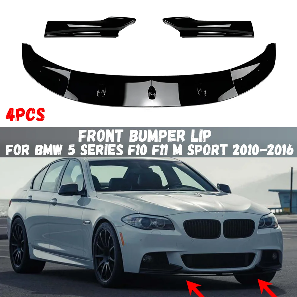 

Car Front Bumper Lip Spoiler Splitter Diffuser For BMW 5 Series F10 F11 M Sport 535i 528i M550d 2010-2016 Bodykits Tuning