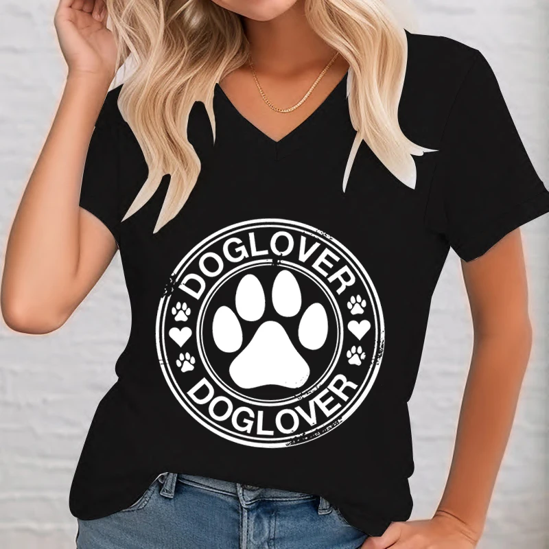 Women's Funny Dog Graphic T-shirts 