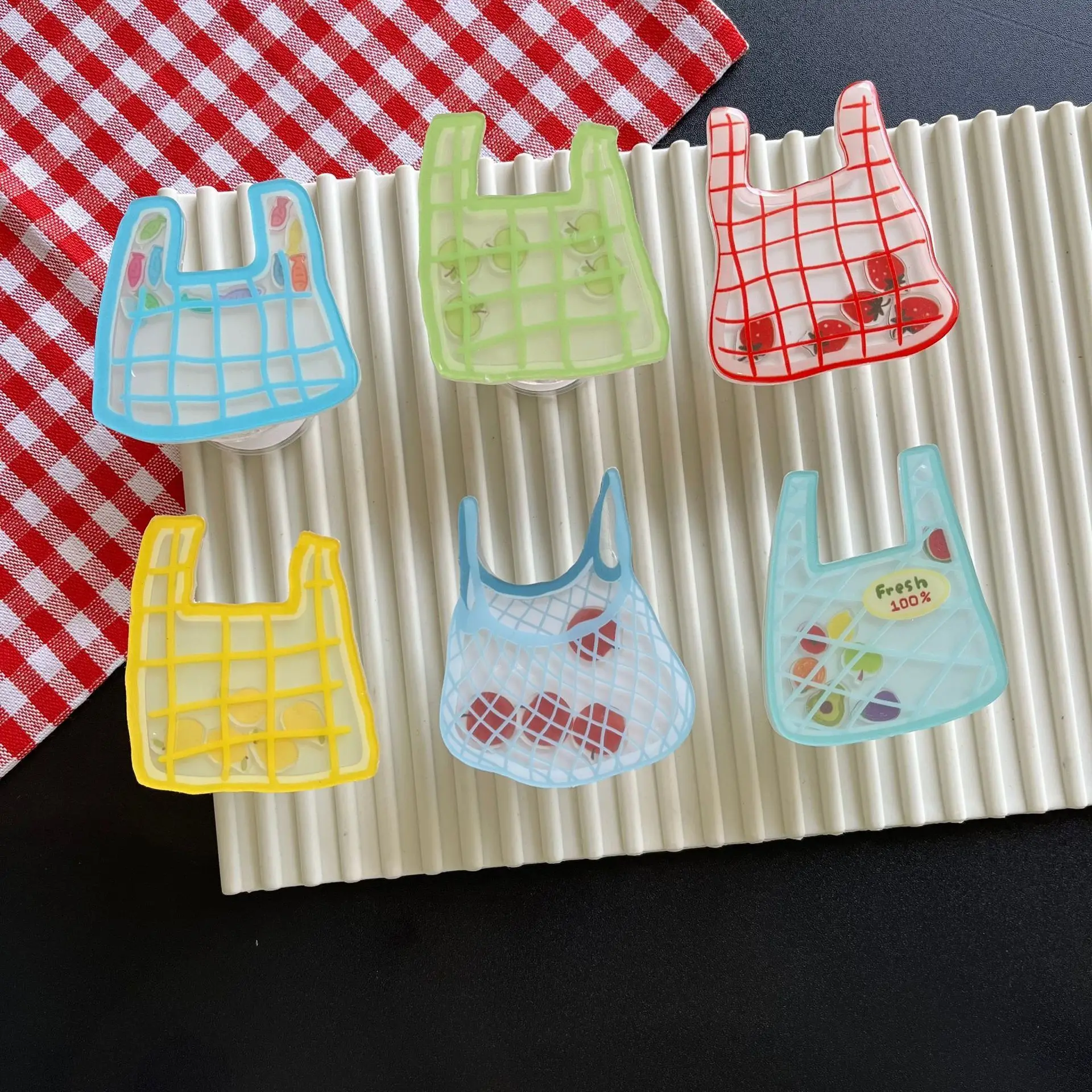 

INS корейская забавная сумка для покупок Grip Tok Griptok держатель для телефона подставка для IPhone 17 Samsung универсальный держатель для аксессуаров