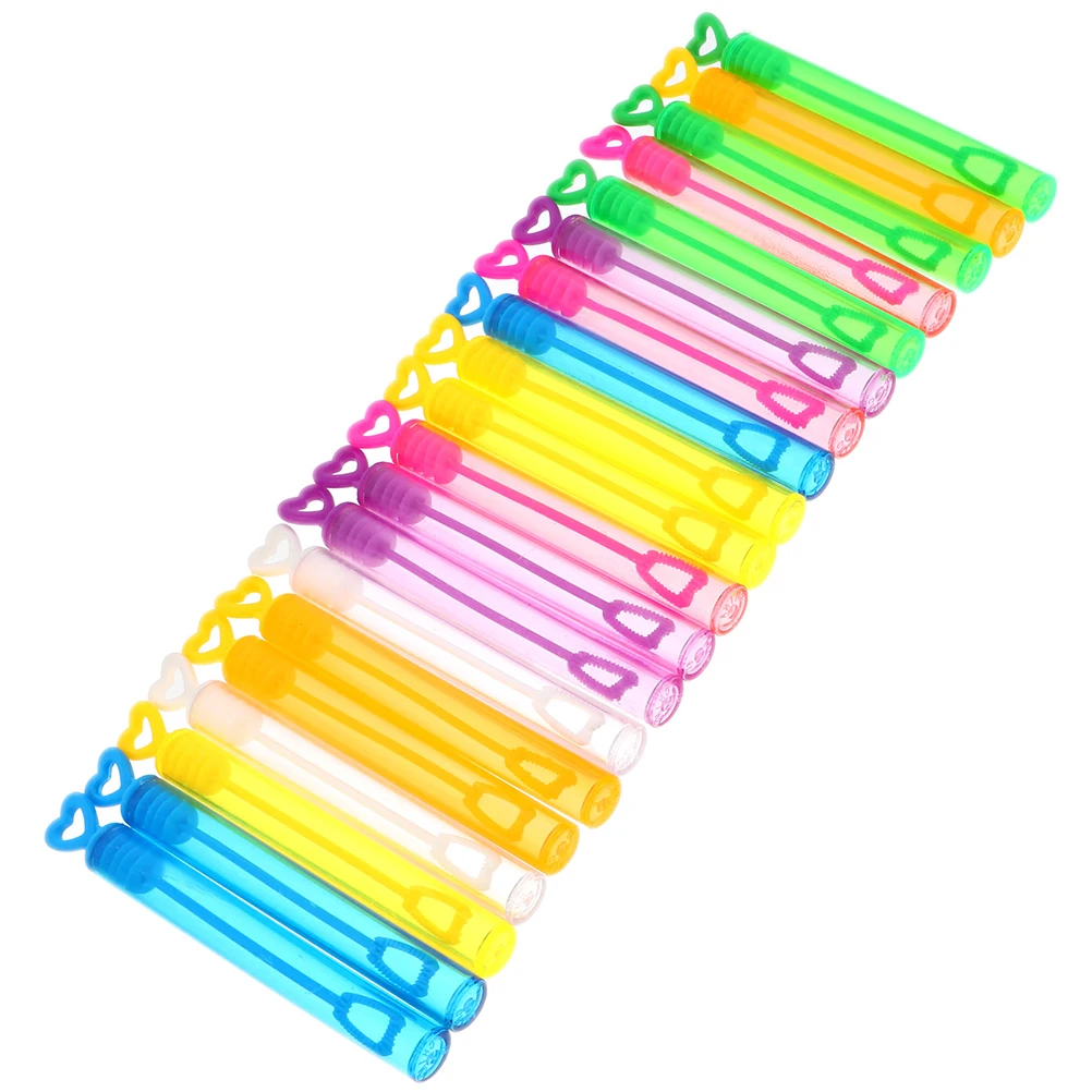 Mini Tubes à bulles vides rechargeables, 30 pièces, jouets pour fête, activités de plein air, couleurs mélangées pour enfants