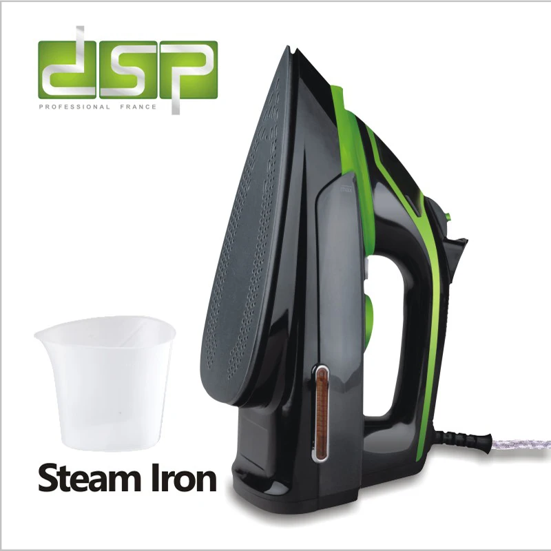 Houselin 2000W Wired Steam Iron, Large Anti-Drip Nonstick Stainless Steel Soleplate, Safety Cut Off, Self-Cleaning，Black-green