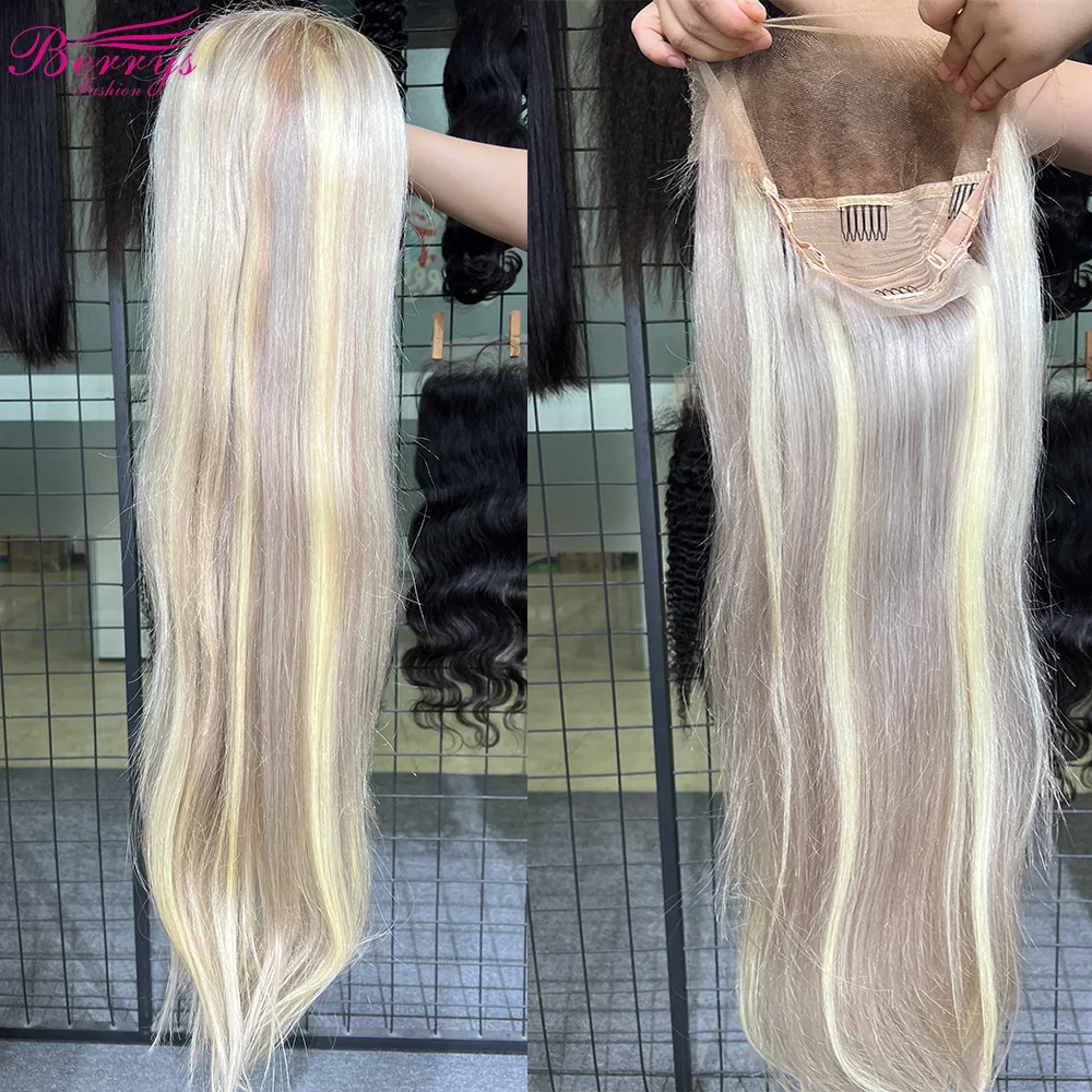 Milk Tea 613 Straight 13x6 HD 200% Human Hair Wig Brazilian Blonde Lace Frontal Wig Human Hair 5x5 Lace Closure Wigs For Women