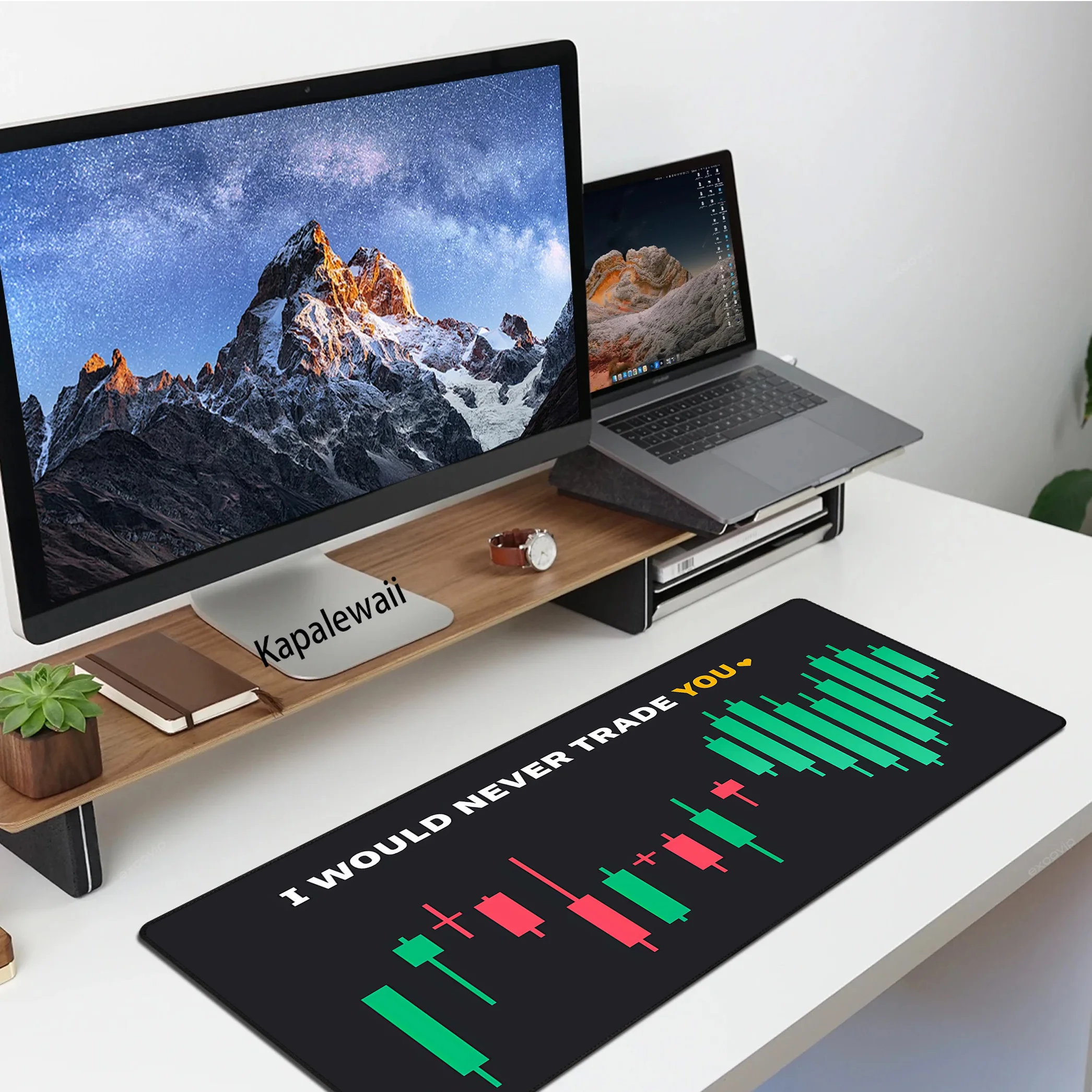 

Stock Market Chart Pattern Mousepad Gaming Speed Keyboard Pads Soft Mouse Pad XXL Rubber Carpet Locked Edge Mouse Mat 1000x500mm