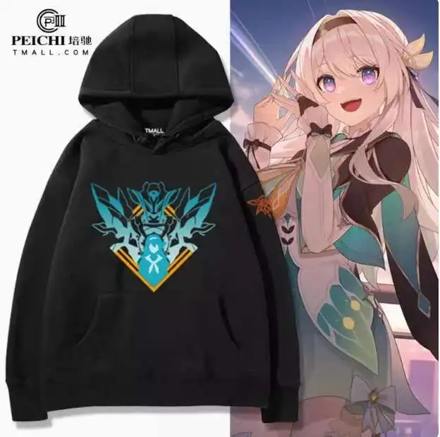 

Anime Honkai: Star Rail Firefly Hooded Hoodie Cosplay Autumn Winter Men Women Coat Loose Jacket Tops anime