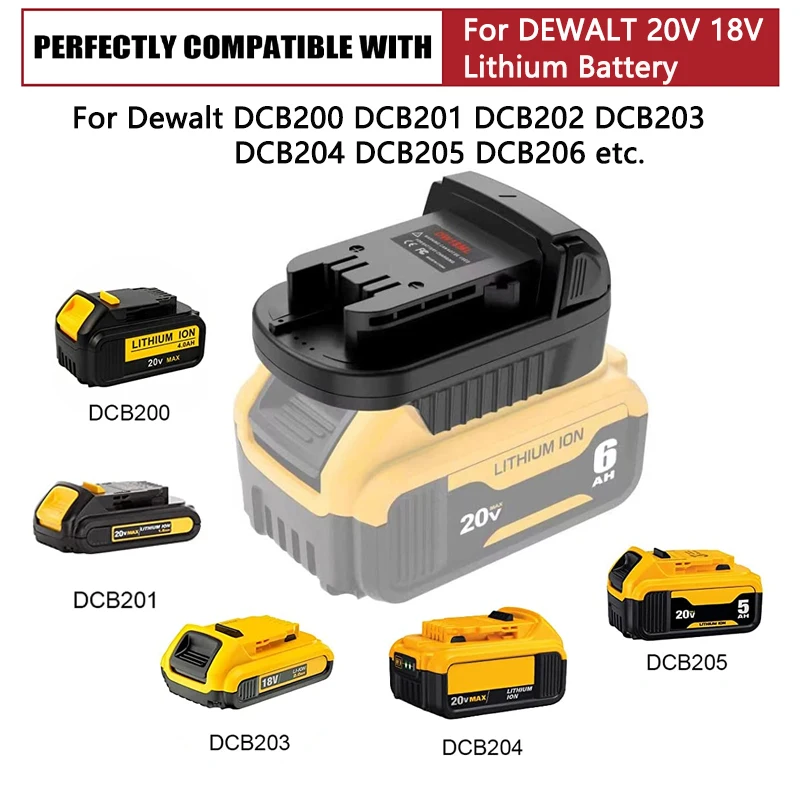 DW18ML Battery Adapter For Dewalt 18V/20V Max Li-ion Battery Adapter Convert To for Milwaukee 18V Power Tool Use