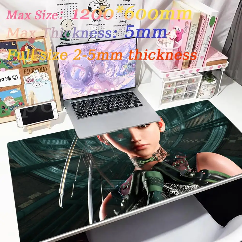 

XXXXL 1200x600mm Large Rubber mouse pad with lock edge computer gamer HD S_stellar Blades printing desk pad keyboard pad