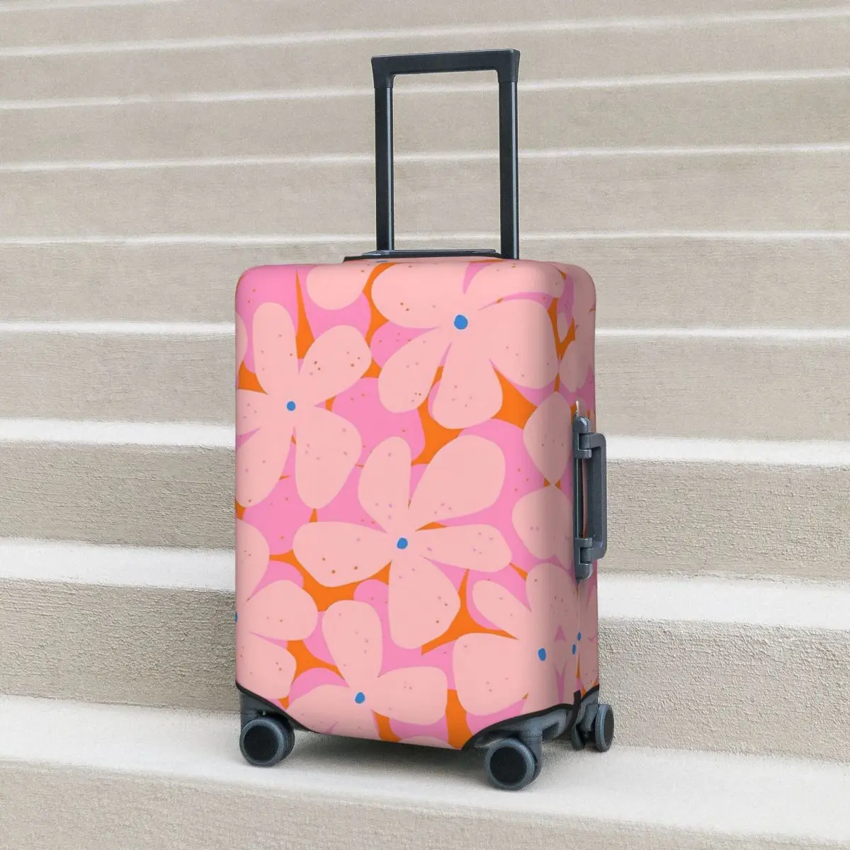 

Flower Print Suitcase Cover Vacation Travel Useful Luggage Accesories Protection
