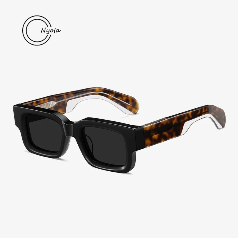 New Square Acetate Sunglasses Men Fashion Designer Classics Eyeglasses UV400 Outdoor Handmade Women Personality SUN GLASSES