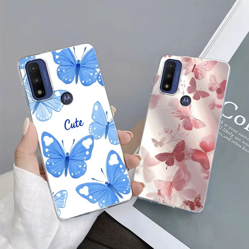 Para Moto G Power 2023 2022 G Pure P40 Power funda para Motorola Moto One Action mármol claro suave funda de teléfono de silicona Fundas
