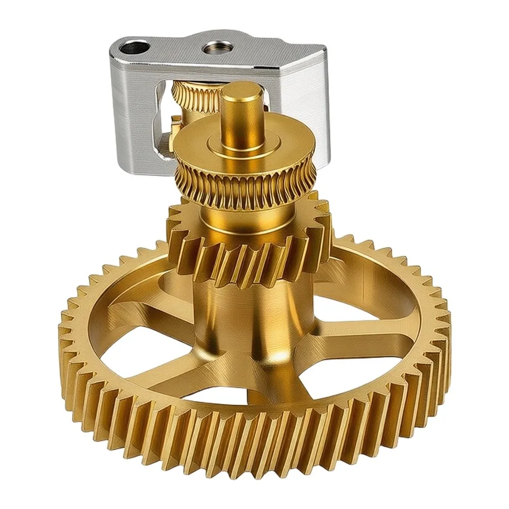 Hardened Steel Extruder Gear for BambuLab For P2S For 3D Printers Gold Finish Brass Reduction Gear for All Filament Types
