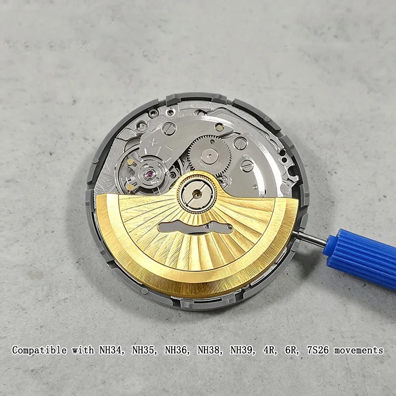 MechJazz Modified Automatic Rotor, Compatible with NH34, NH35, NH36, NH38, NH39, 4R, 6R, 7S26 Movements, Watch Mod Rotor