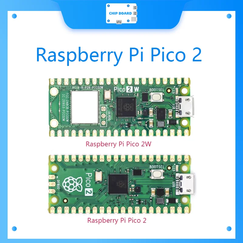 

Raspberry Pi Pico 2 с двухъядерным микроконтроллером Raspberry Pi RP2350 RISC-V или Arm Cortex-M33