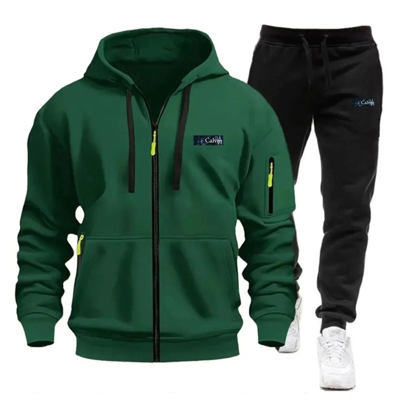 

2026 Men's sportswear for autumn and winter featuring zipped pockets Includes casual sportswear pullover shirts jogging suits