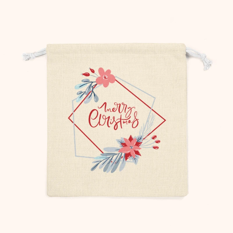 10pcs/Pocket Key Bundle Pocket Key Earphone Drawstring Storage Bag Border Design Flower Drawstring Binding Bag Coin Wallet Set