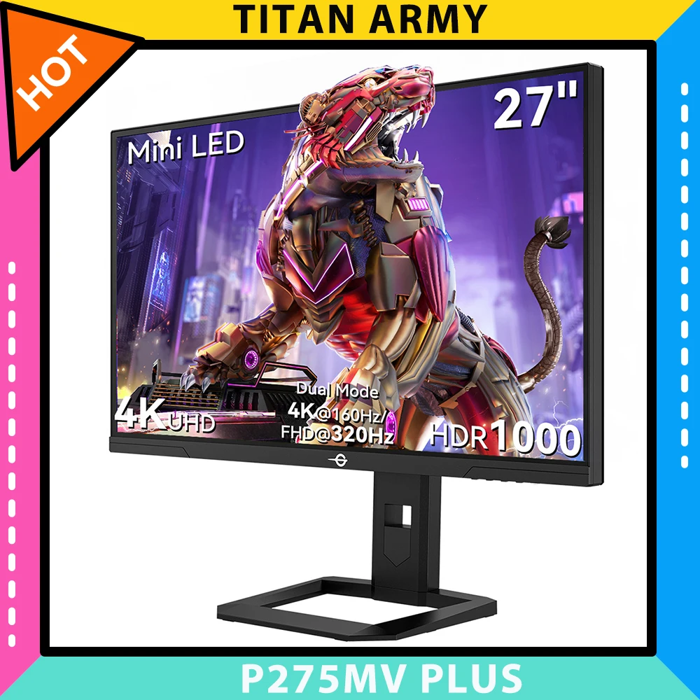 TITAN ARMY P275MV PLUS Gaming Monitor, 27 inch Fast IPS Screen