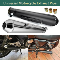 Universal for Cafe Racer Harley CG125 SR400 CB500 VT500 CM 300 500 Retro Motorcycle Exhaust Muffler Pipe Classic Electroplating