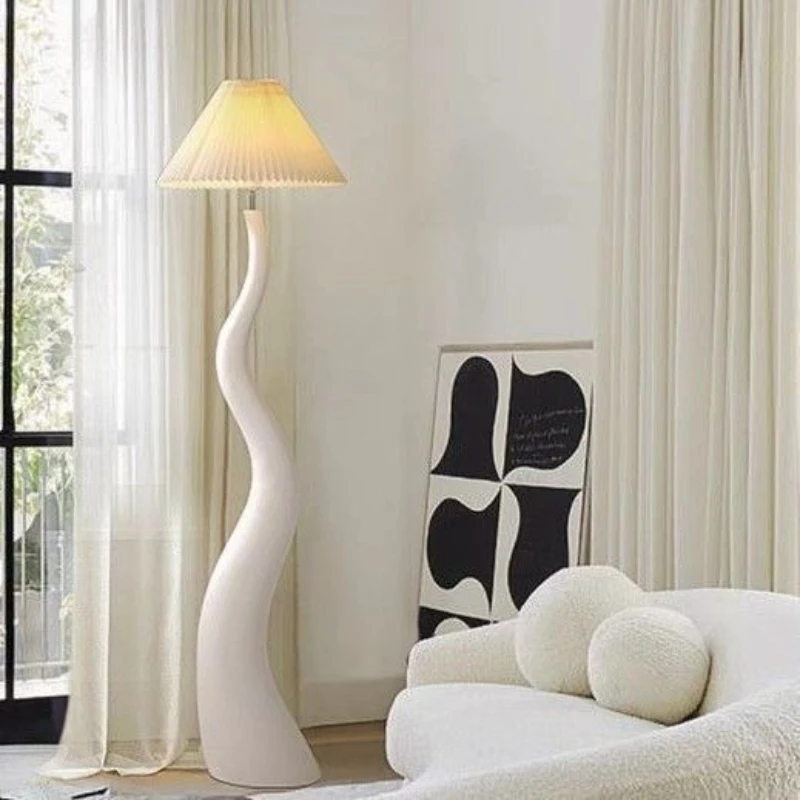 Modern design pleated floor lamp Nordic light luxury bedroom study sofa floor lamp room decoration indoor lighting foot lamp