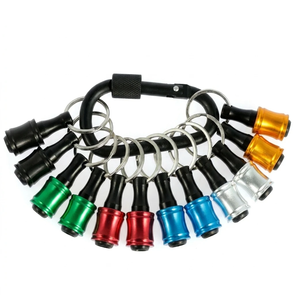 

12Pcs Screwdriver Bits Holder 1 4 Inch Hex Shank Aluminum Alloy Lightweight Quick Change Extension Bar Push To Unlock