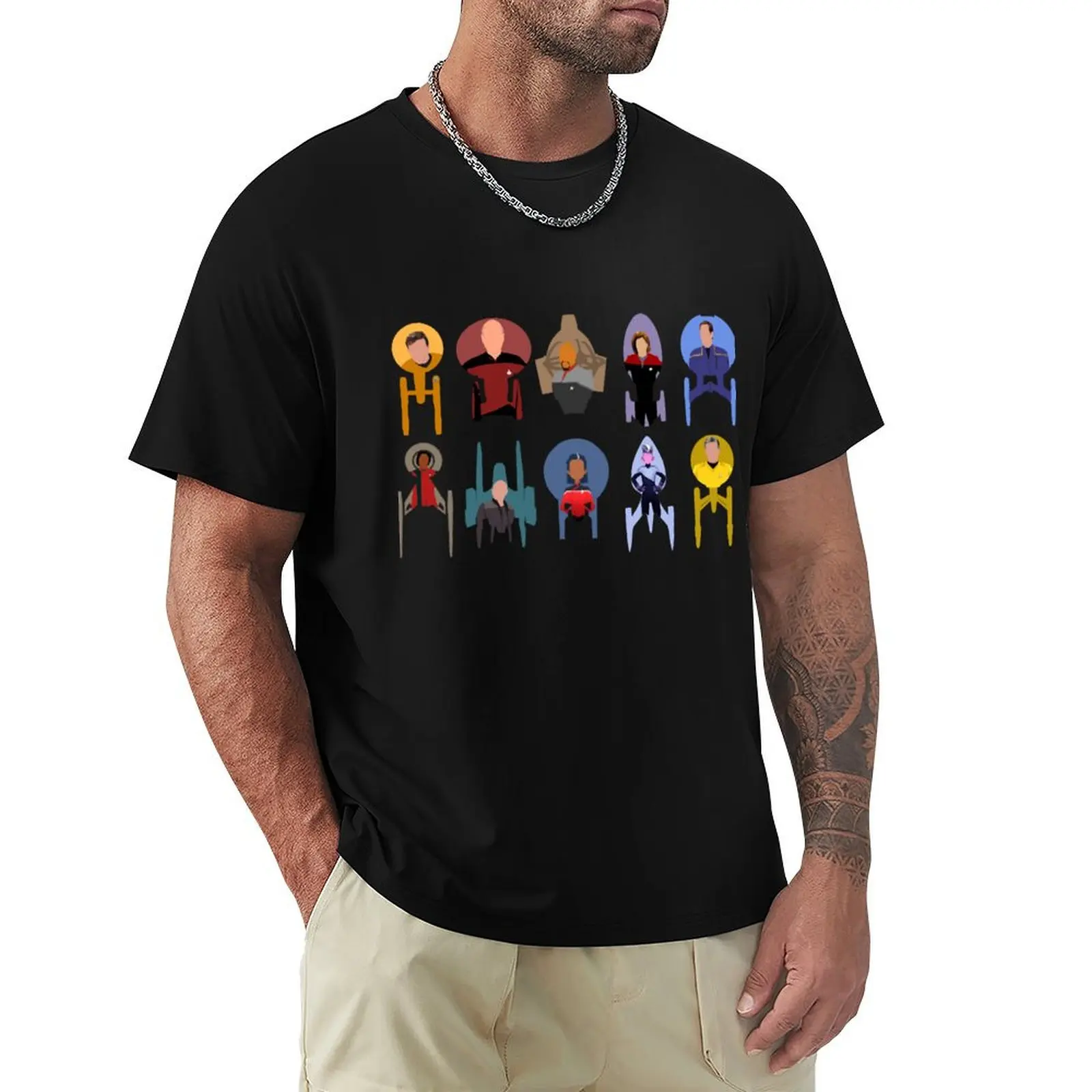 

Trek ships & captains T-Shirt Clothing valentines boutique clothes summer shirt baggy shirts slim fit t shirts for men