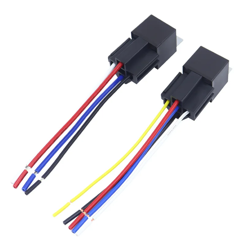 1PCS Waterproof Automotive Relay 12V 24V 40A 4 5 Pin Relay SPDT with Sockets and Wiring Harness Switch Kits for Car Truck