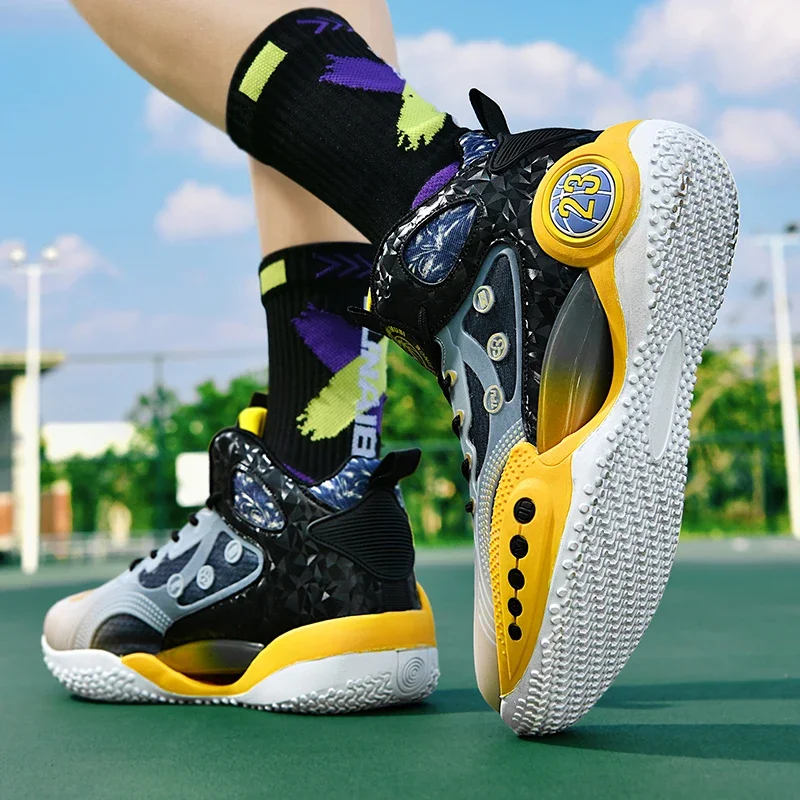 Brand Designer Basketball Shoes High-quality Sports Training Shoes Outdoor Sneakers Men Mesh Wear Resistant Non-slip Reflective