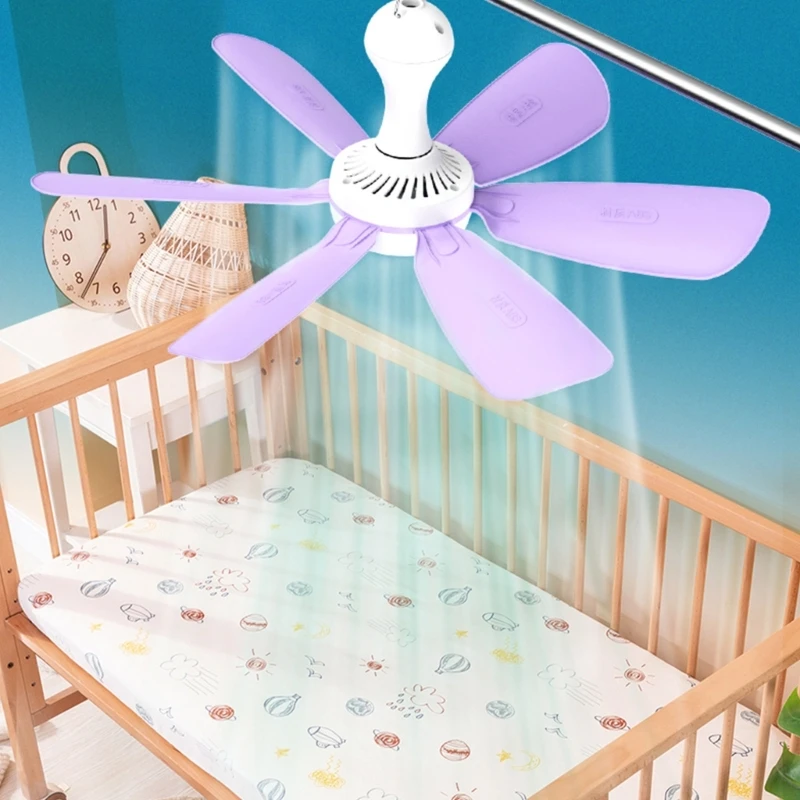 Quạt cắm trại 18 inch Quạt USB 5V Quạt trần 6 lá