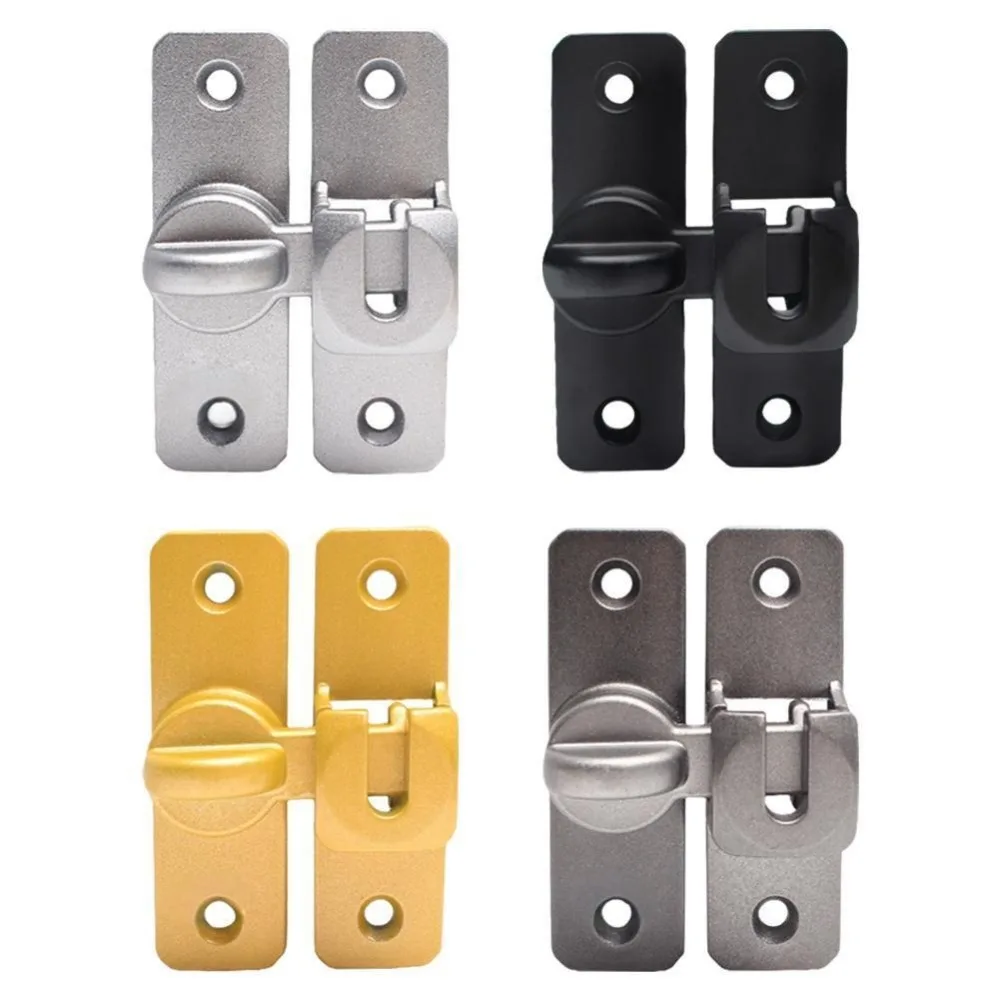 

Защитная защелка для дверей из алюминиевого сплава без перфорации, 90-градусная прочная откидная защелка-замок для шкафов