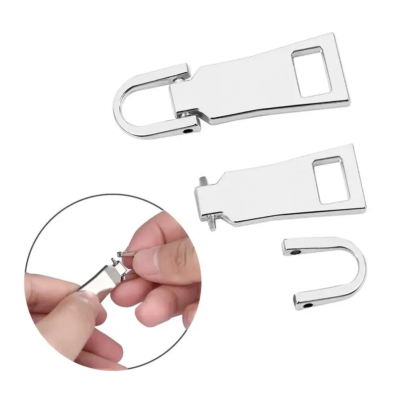 1Pcs Metal Zipper Puller Tap Slider DIY Sewing Zipper Sliders Replacement Instant Repair Universal Zipper Head For Clothing Bag