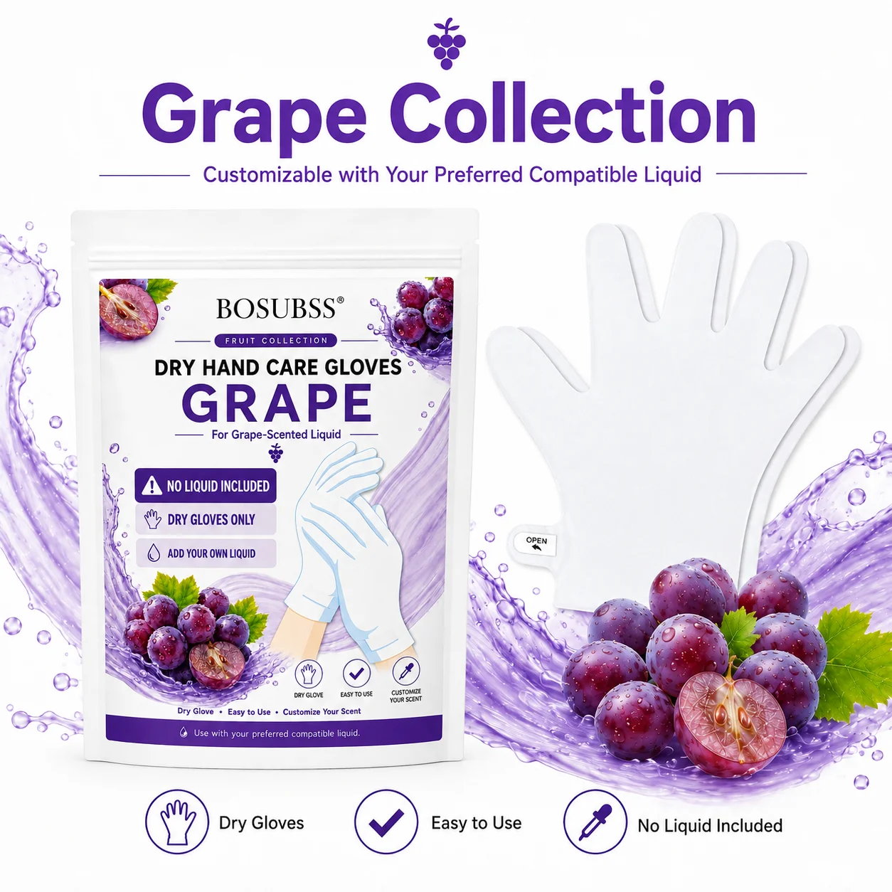 2 Pairs/4PCS Dry Hand Care Gloves, Soft Wearable Hand Mask Gloves, No Liquid Included, Add Your Own Compatible Hand Care Liquid