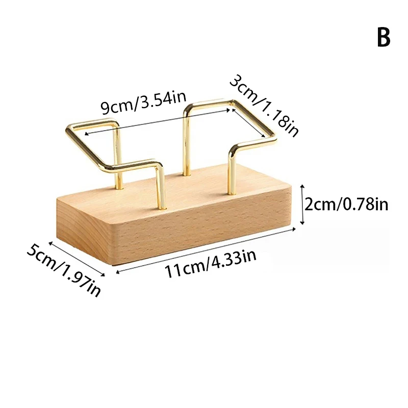 1pcs Business Card Holder Organizer Office Desk Display Stand Memo Counter Tabletop Shelf Home Wooden Card Holder Storage