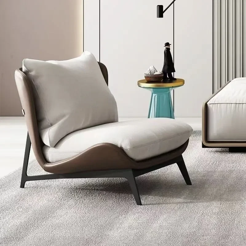 Simple Single Sofa Chair High End Balcony Recliner Casual Sit and Lie Down Lazy Couch for Bedroom Living Room