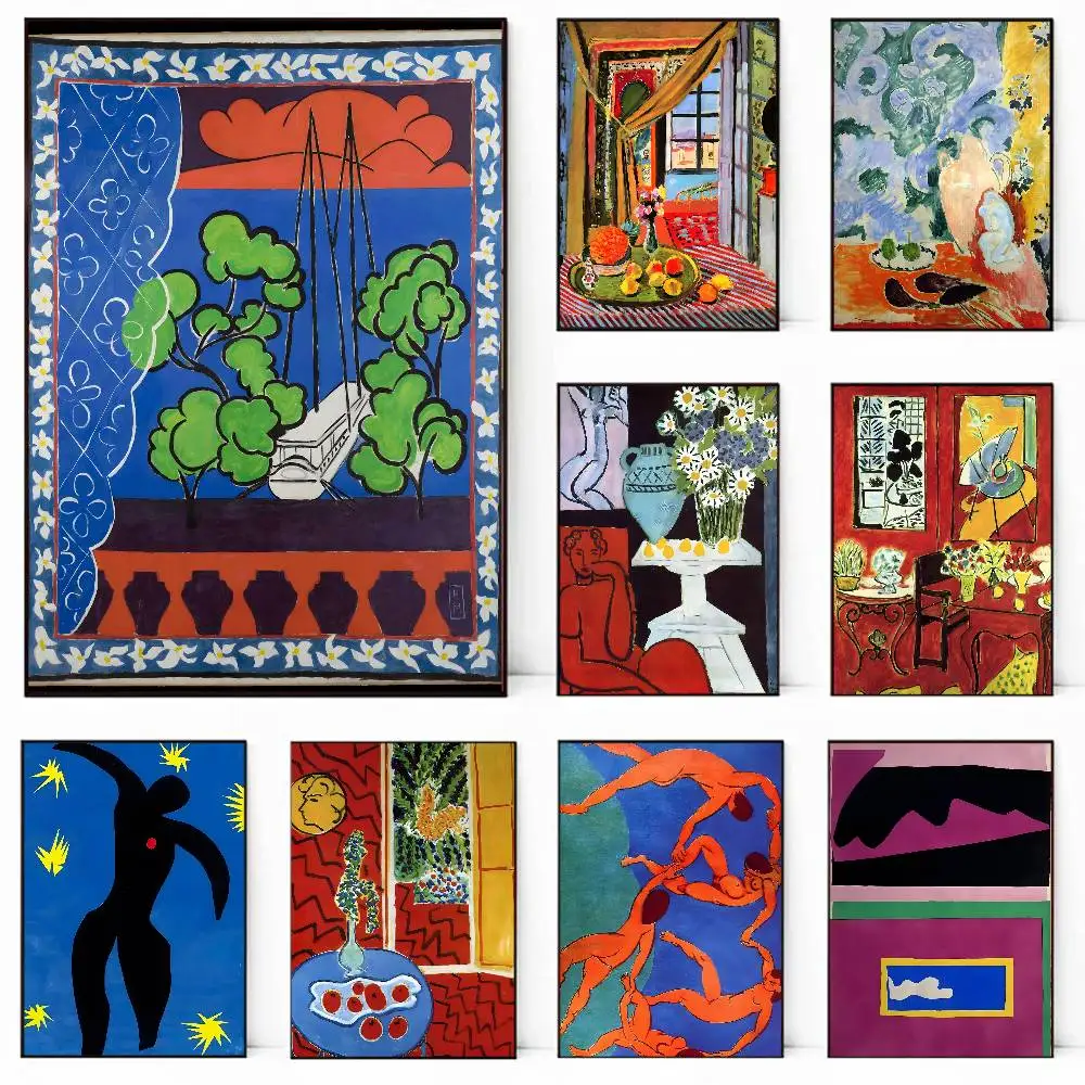 الطليعية الفن Fauvism هنري ماتيز-A المشارك قماش اللوحة المشارك مع يطبع غرفة نوم المنزل غرفة المعيشة الديكور هدية