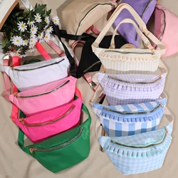 Mulheres Fanny Pack Nylon Belt Bag Moda Adulto Cintura Pack Zipper Bum Bag Ajustável Leve Multifunções Resistente à água