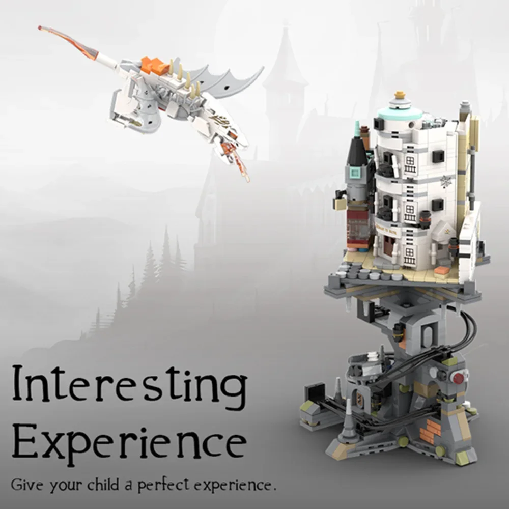 1056 Stück Akademie Harris magische Burg Ghost Bank Castle College Street view Modell Baustein Ziegel Geschenk Spielzeug