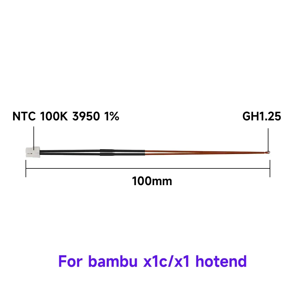 Do Bambu Lab Hotend v2.0 V3.0 Kit X1c P1P Termistor i ceramiczna płyta grzewcza Hotend V3Heater Cartridge 24V 50W Części do drukarek 3D