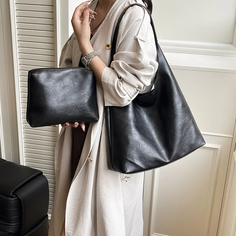 

Модная сумка для мамы и дочки, женская сумка на одно плечо большой вместимости, универсальная большая сумка для работы и путешествий