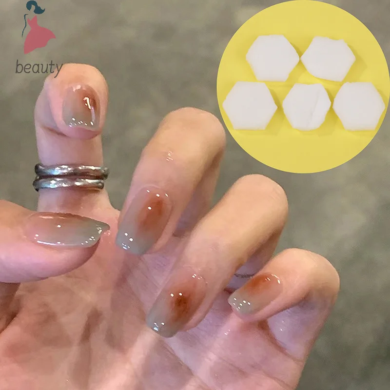 80 stücke Nail art Gel Polnisch Maniküre Werkzeuge Malerei Entfernen Nagellack Hexagon Nagel Schwämme Puffer Dateien Ändern Farbe