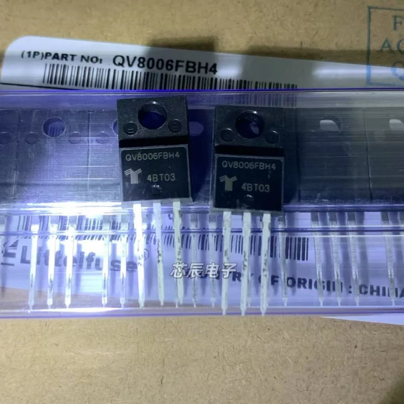 10pcs Brand-new, factory-sealed, imported bidirectional thyristor QV8006FBH4 in a through-hole TO-220F package