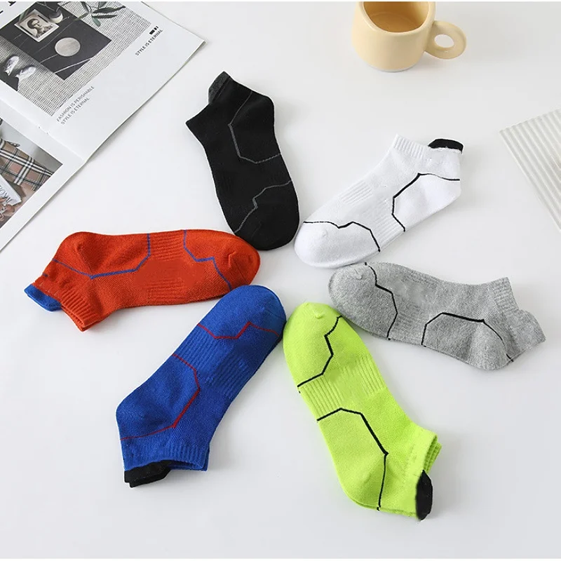 3 Pairs Ankle Socks, Men\'s Sweat-absorbing Cotton Breathable Socks For Sports Socks MEN\'S Short Socks Summer Thin Perspiration a