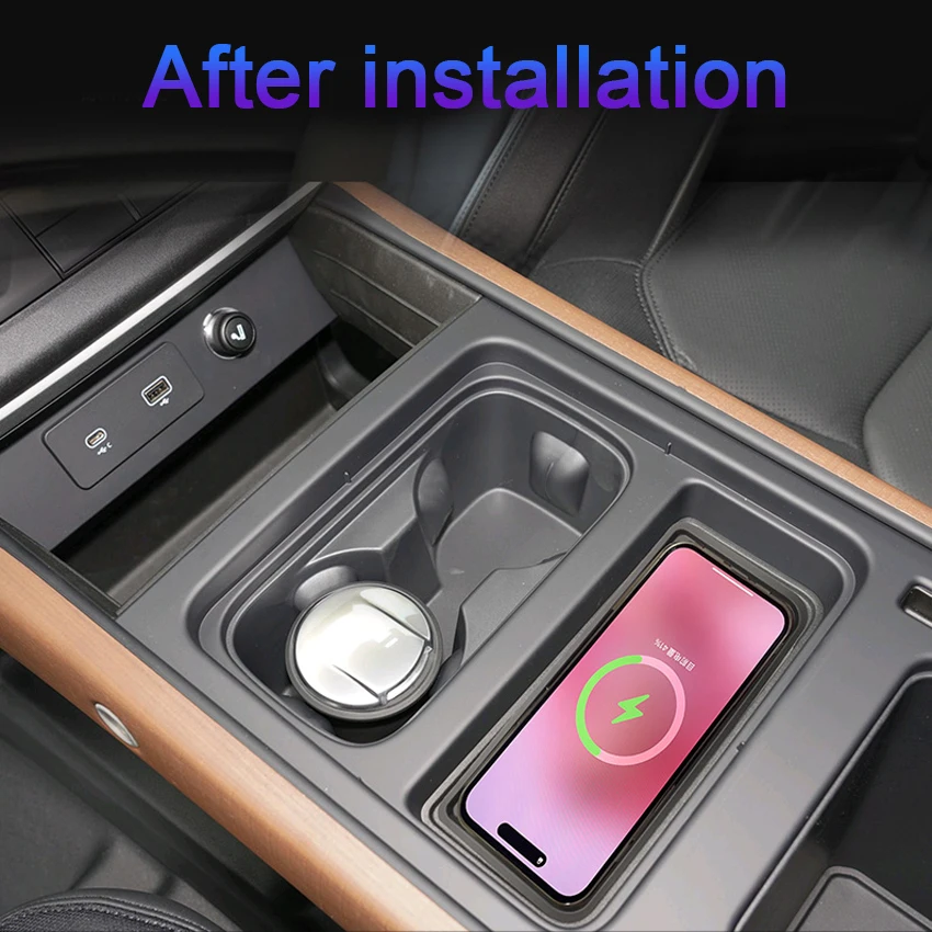 New! Car QI wireless charger 15w fast charging plate phone holder wireless phone charger For Land Rover Defender 2021 2022 2023