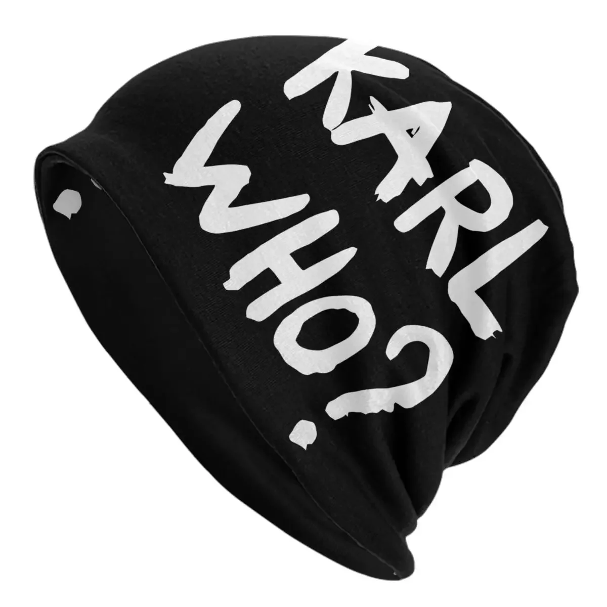 Karl Who Slogan Beanie Cap Unisex Winter Warm Bonnet Femme Knit Hats Fashion Outdoor Skullies Beanies Caps For Men Women