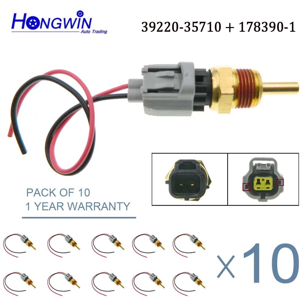 

1/2/4/10SET Coolant Temperature Sensor Socket Waterproof Cable Connector Plug 39220-35710 For Mitsubishi Mirage Hyundai 93-2010