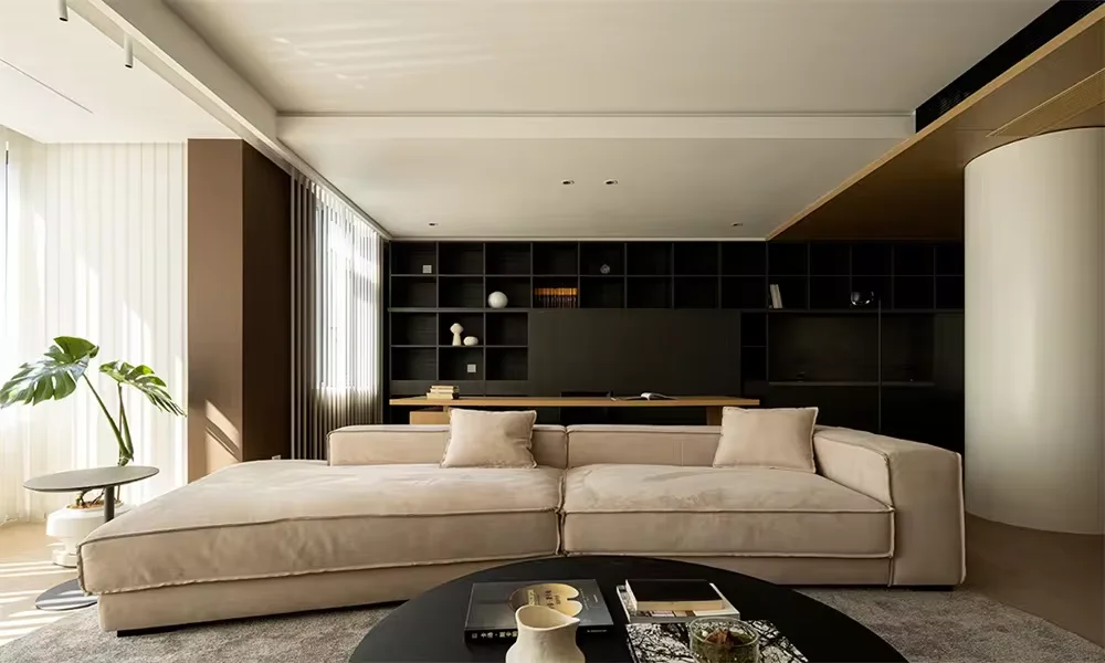 산하이 하우스 인테리어 디자인 미니멀리스트 스타일 제품 3D 맥스 렌더링 평면도 건축 도면 제도 레이아웃