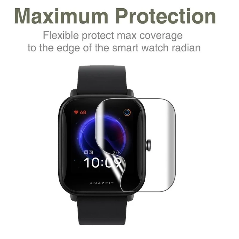 Watch Screen Protector Film For Amazfit GTS 4 Mini 3 Protective Film Not Glass For Amazfit GTS 2 Mini 2e Watch Soft Film Foil