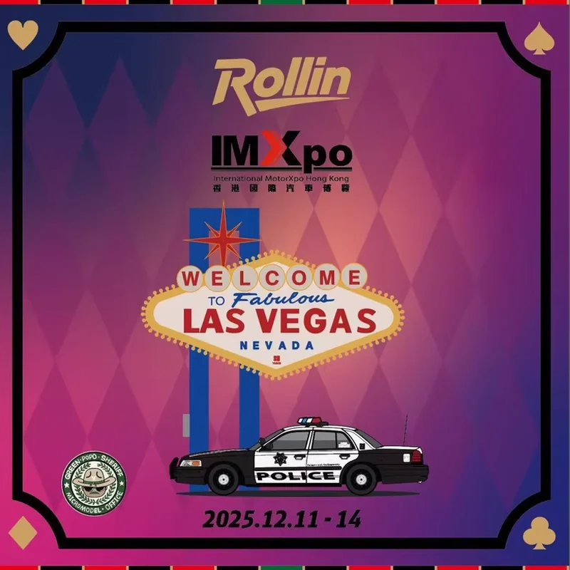 Rollin 1:64 – voiture en alliage du département de Police métropolitain de Las Vegas, rexposition de Hong Kong-Tokyo, ornement moulé sous pression personnalisé, nouveau, en Stock