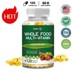 Vitality Whole Food Multivitamin Minerals Capsules Zinc & Vitamin D3K2 Improve Immunity Healthy Hair & Skin & Nails for Women