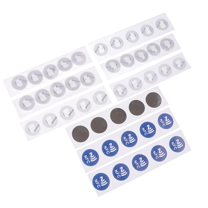 1/20/50Pcs NFC Labels Stickers Badges Label Sticker RFID Electronic Tag Rewritable Secret Key Sticker NFC Tags Ntag213 Ntag215