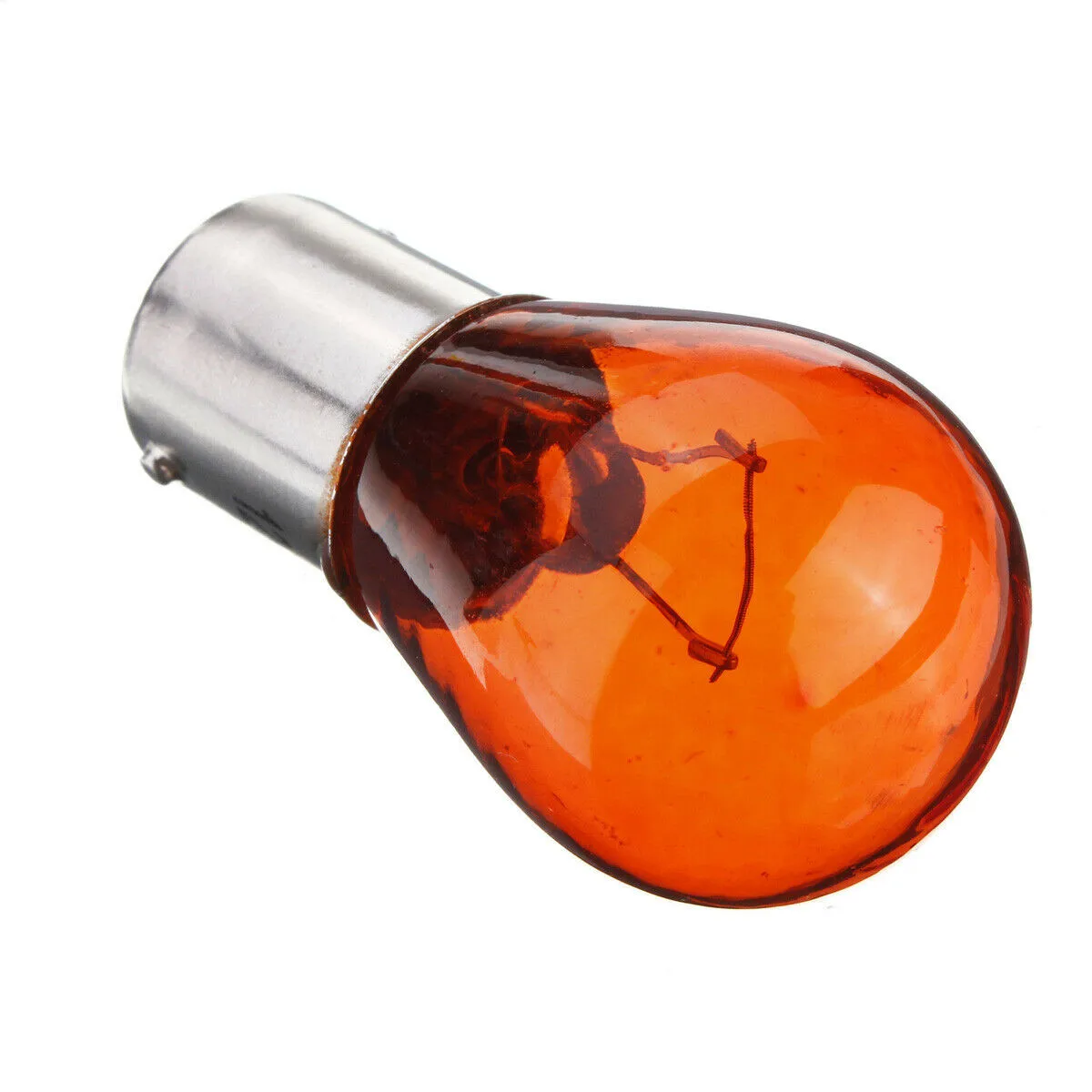 10pcs LED Bulbs 12V 21W Amber Bayonet Base Lamp Indicator PY21W BA15S Turn Signal Car High Quality Easy Install
