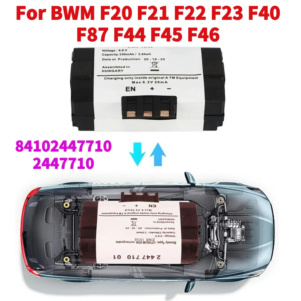 Car SOS Emergency Battery 84102447710 2447710 Portable Auto Replacement Parts For BMW F20 F21 F22 F40 F87 F82 F83 G30 F90